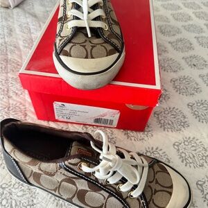 Coach Kids Sneakers in Black and Tan
